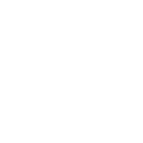 White outline of shield, document, and circular token